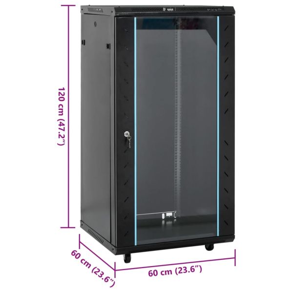 22U мрежов шкаф с въртящи се крачета 19" IP20 60x60x120 см