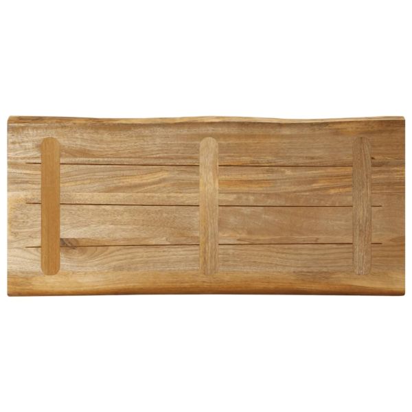 Плот за маса, жив ръб, 100x40x3,8 см, масивно дърво грубо манго