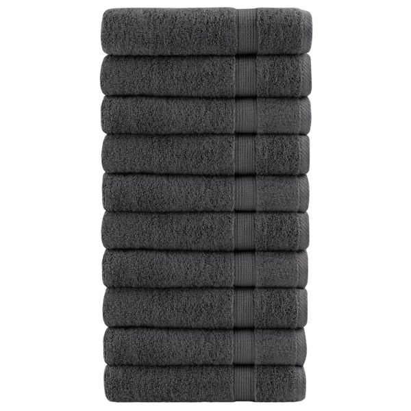 Премиум кърпи за баня SOLUND 10 бр антрацит 70x140 см 600 gsm