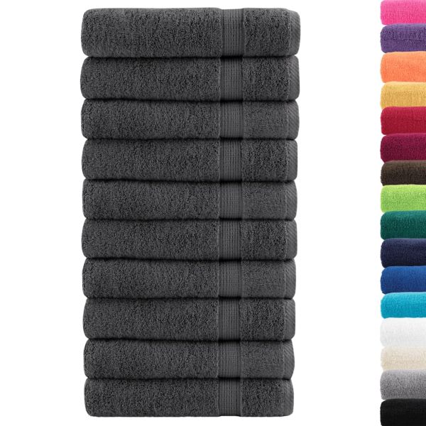 Премиум кърпи за баня SOLUND 10 бр антрацит 70x140 см 600 gsm