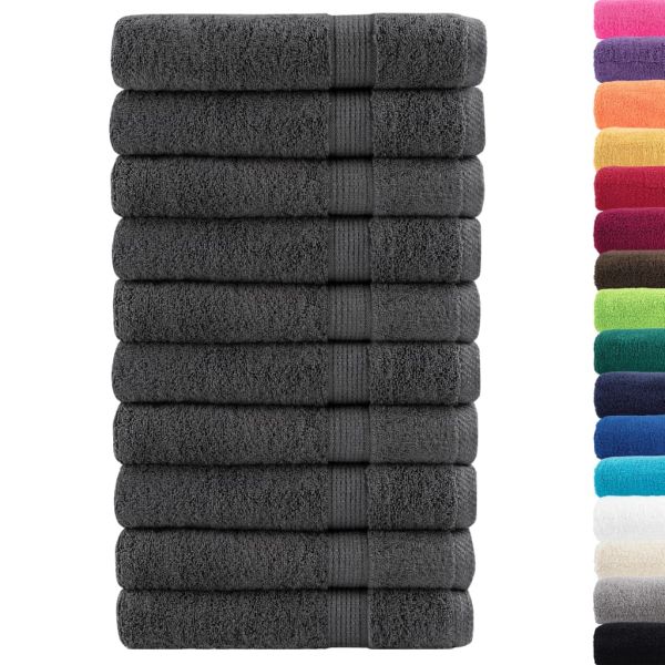 Премиум кърпи SOLUND 10 бр антрацит 100x200 см 600 gsm