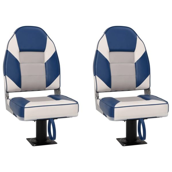 Седалки за лодки 2 бр със стойка въртящи се на 360°