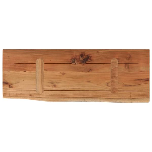 Стенен рафт, 50x20x3,8 см, правоъгълен, масив акация, жив ръб