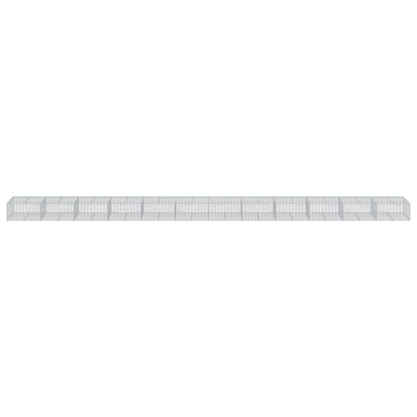 Габионна кошница с покритие, 1200x100x50 см, поцинковано желязо