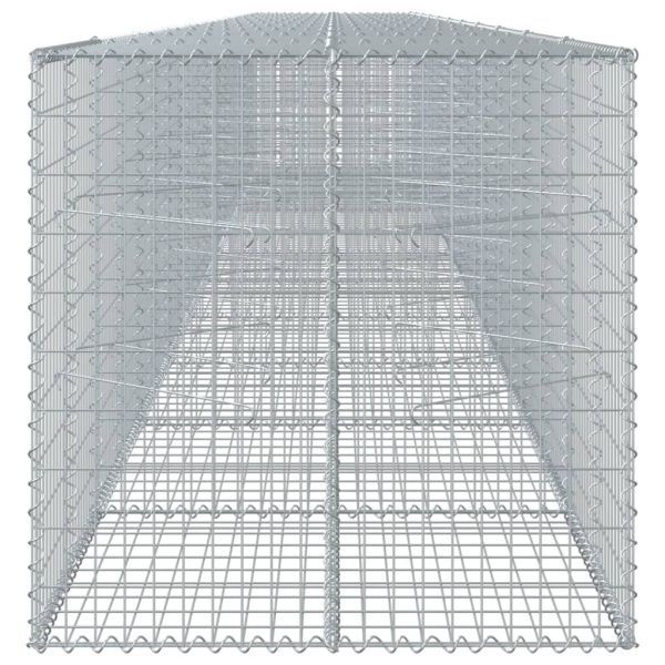 Габионна кошница с капак, 1100x100x100 см, поцинковано желязо
