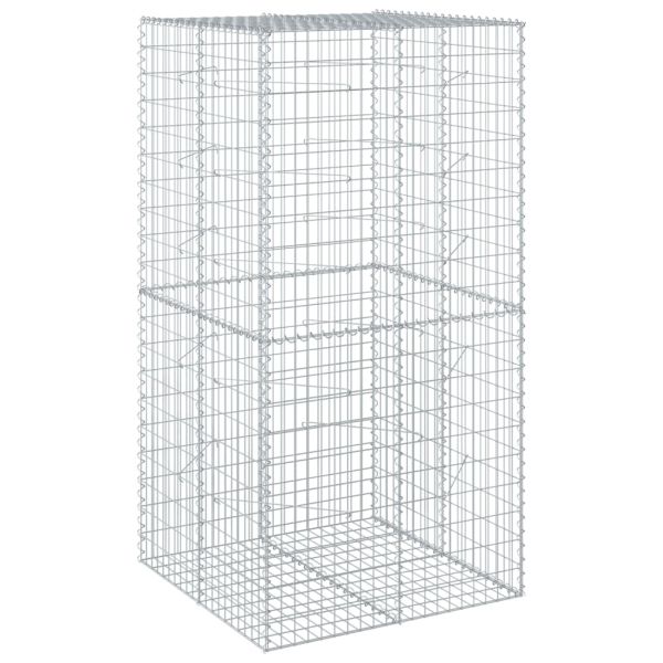 Габионна кошница с покритие, 100x100x200 см, поцинковано желязо