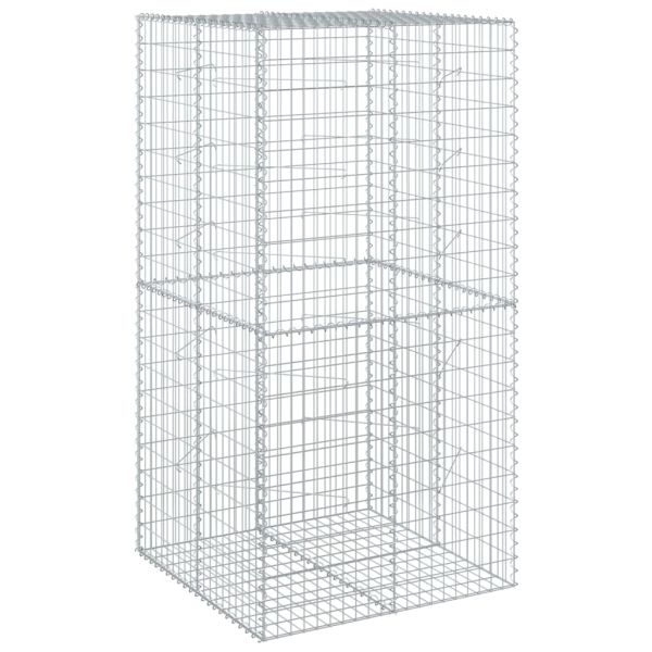 Габионна кошница с покритие, 100x100x200 см, поцинковано желязо