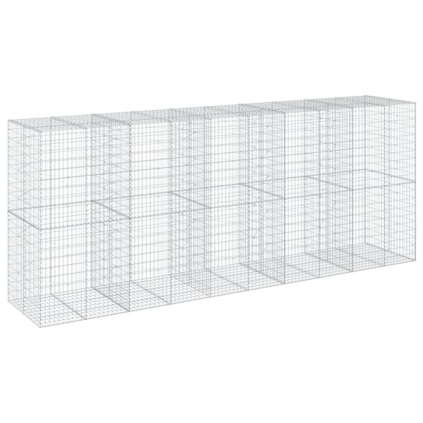 Габионна кошница с покритие, 500x100x200 см, поцинковано желязо