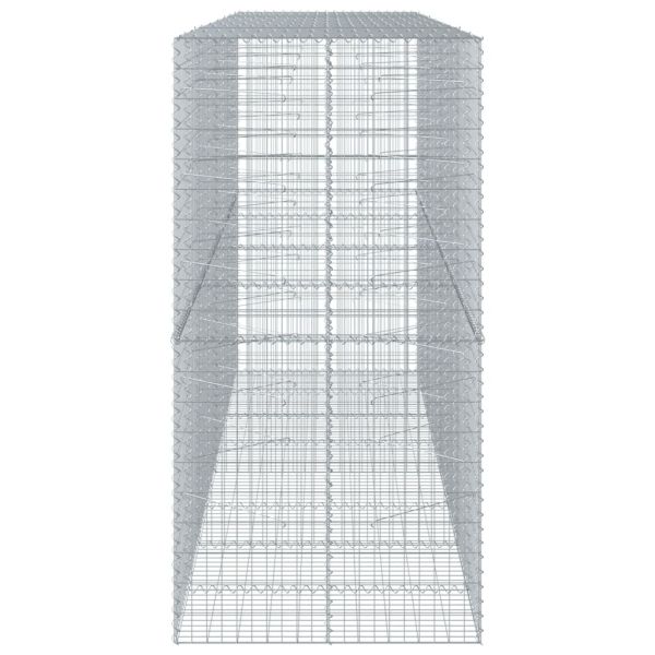 Габионна кошница с покритие, 400x100x200 см, поцинковано желязо