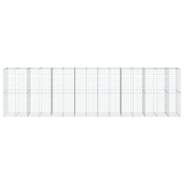 Габионна кошница с покритие, 750x100x200 см, поцинковано желязо