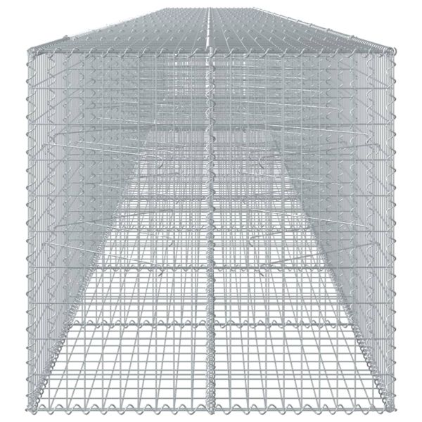 Габионна кошница с капак, 1200x100x100 см, поцинковано желязо
