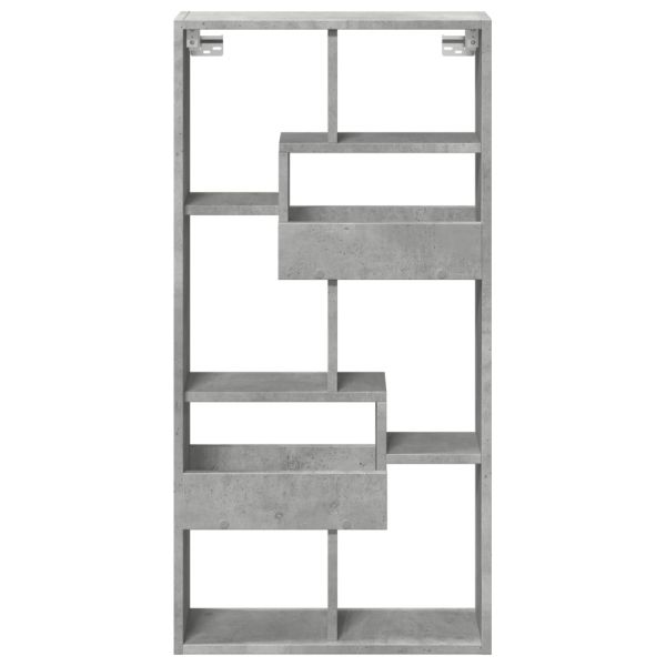 Стенен шкаф, бетонно сив, 50x15x100 см, инженерно дърво