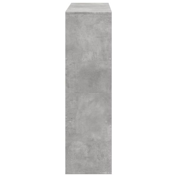 Разделител за стая, бетонно сив, 100x33x115 см, инженерно дърво
