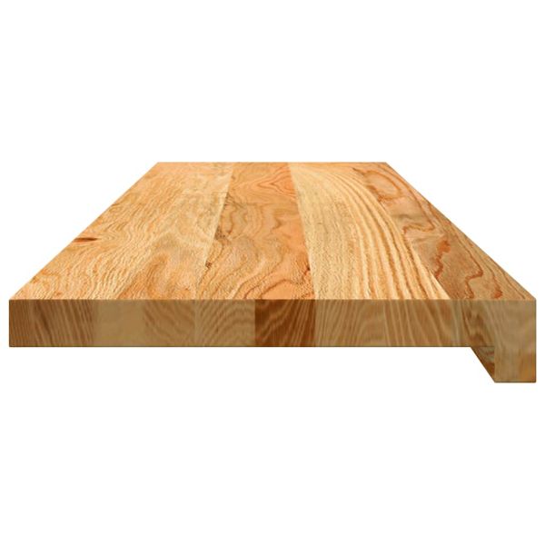 Стълбищни стъпала, 8 бр, светлокафяви, 90x25x2 см, дъб масив