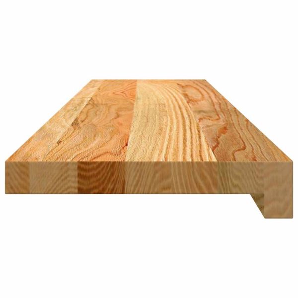 Прозоречни первази, 2 бр, светлокафяви, 90x20x2 см, дъб масив