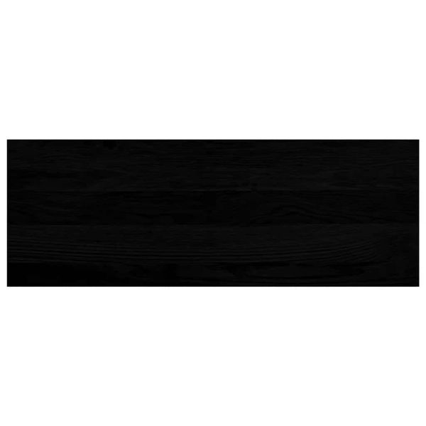 Прозоречни первази, 2 бр, кафяво-черни, 70x30x2 см, дъб масив