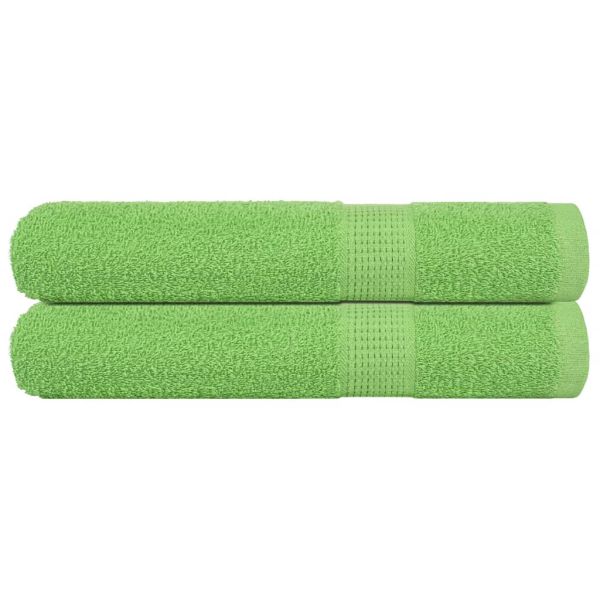 Кърпи за сауна FROGN 2 бр. Ябълково зелени 80x200 см 360 г/м²