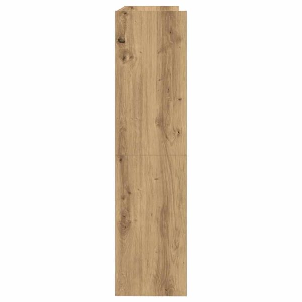 Етажерка за обувки, дъб артизан, 80x25x100 см, инженерно дърво
