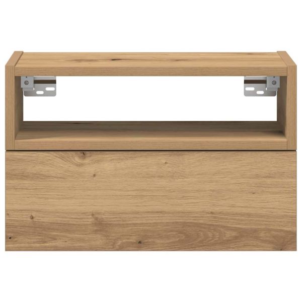 Нощно шкафче за стенен монтаж, дъб артизан, 45x26x28,5 см