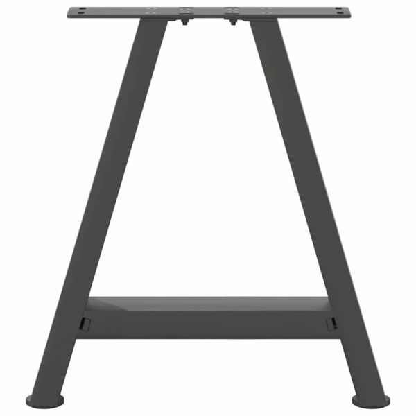 Крака за масичка за кафе, А-образни, 2 бр., антрацит, 50x(42-43) см, стомана