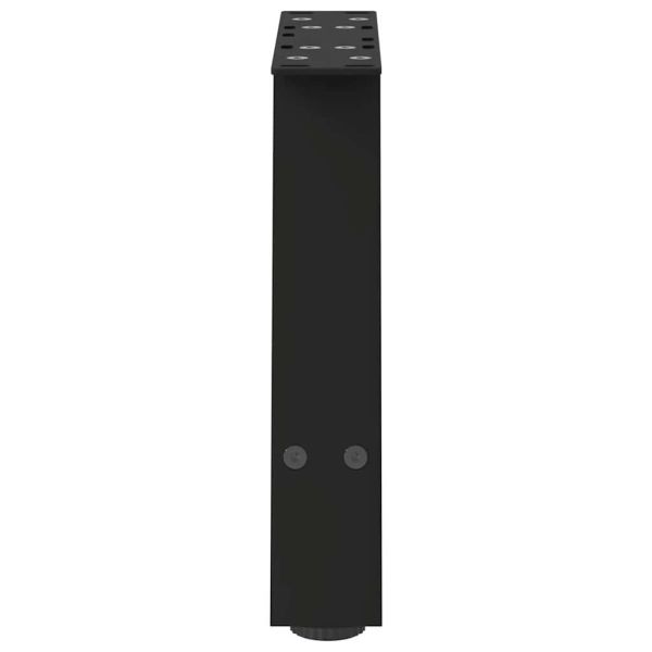 Крака за масичка за кафе, А-образни, 2 бр., черни, 30 x (30-31) см, стомана