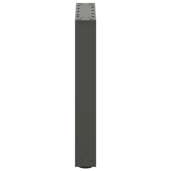 Крака за масичка за кафе, U-образни, 2 бр., антрацит, 38 x (42-43) см, стомана
