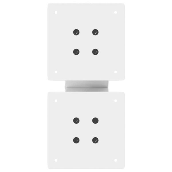 Крака за масичка за кафе, X-образни, 2 бр., бели, 40 x (30-31) см, стомана