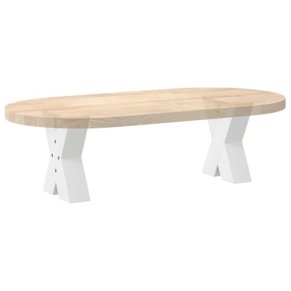 Крака за масичка за кафе, X-образни, 2 бр., бели, 40 x (30-31) см, стомана