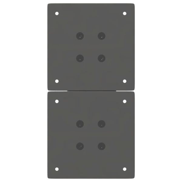 Крака за масичка за кафе, X-образни, 2 бр., антрацит, 28 x (42-43) см, стомана