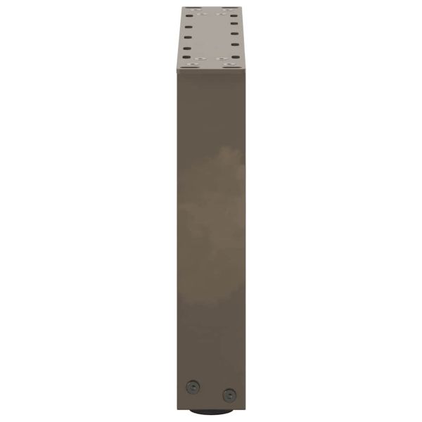 Крака за масичка за кафе, U-образни, 2 бр., естествена стомана, 40 x (30-31) см, стомана