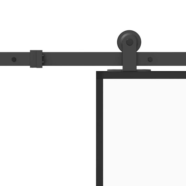 Плъзгаща се врата с обков 90x205 см ESG стъкло и алуминий