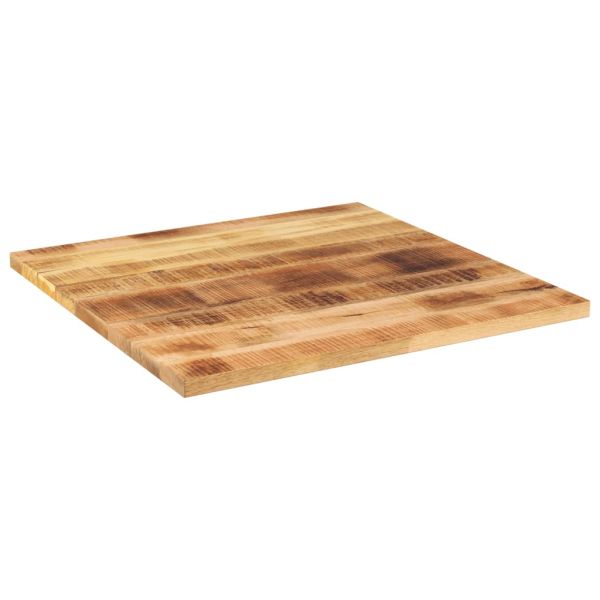 Плот за маса, 80x80x3,8см, квадратен, масивно дърво грубо манго