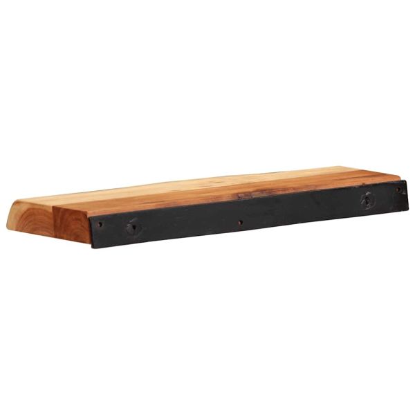 Стенни рафтове, 2 бр, 40x20x3,5 см, акациево дърво масив