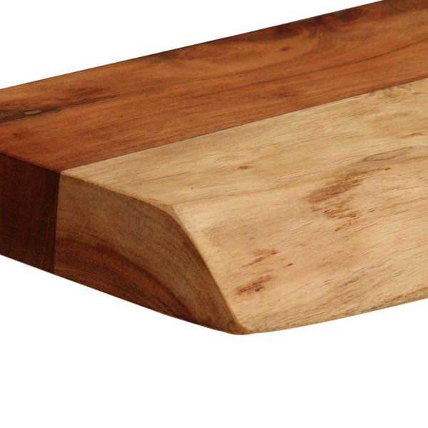 Стенни рафтове, 2 бр, 40x20x3,5 см, акациево дърво масив