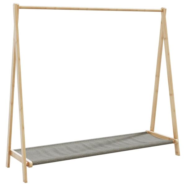 vidaXLL Закачалка за дрехи с рафтове 106x34x102 cm Бамбук