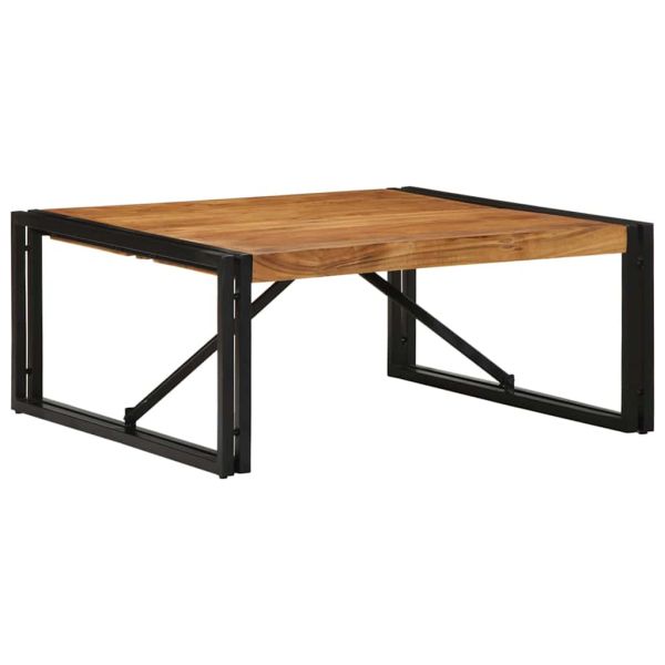 масичка за кафе 80x80x35 cm масивна дървесина акация