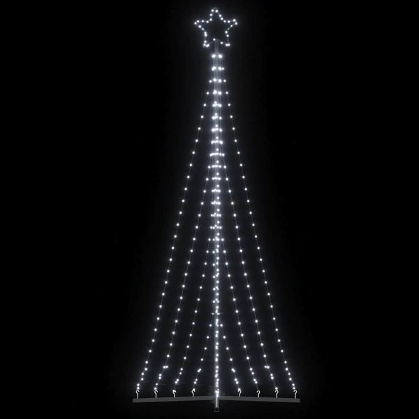 LED коледна елха 447 светодиода студено бяло 250 см