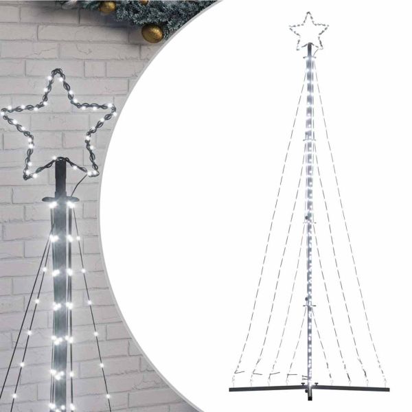 LED коледна елха 447 светодиода студено бяло 250 см