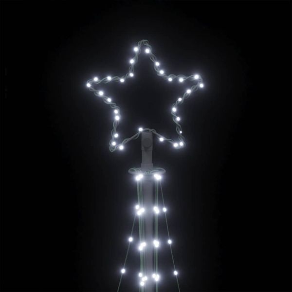 LED коледна елха 447 светодиода студено бяло 250 см