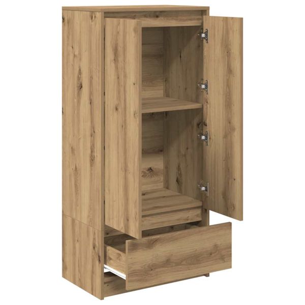 Шкаф с чекмеджета, дъб артизан 55,5x34x119,5 см инженерно дърво