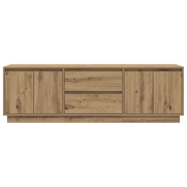 ТВ шкаф с LED светлини Artisan дъб 160,5x41x50 см