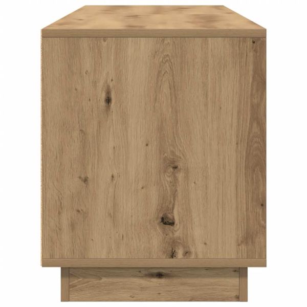 ТВ шкаф с LED светлини Artisan дъб 160,5x41x50 см