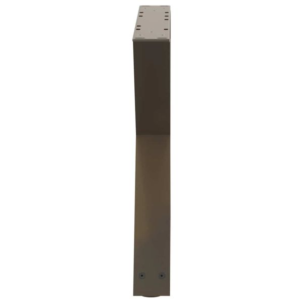 Крака за масичка за кафе, 2 бр., естествена стомана, 60 x (42-43,3) см, стомана
