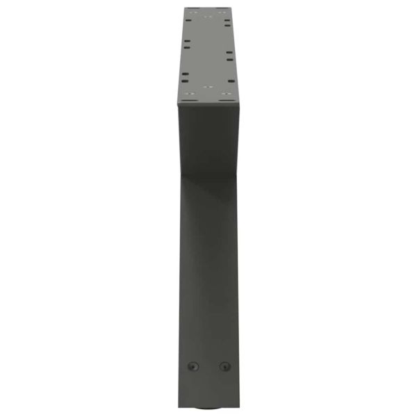 Крака за масичка за кафе, 2 бр., антрацит, 70x(30-31,3) см, стомана