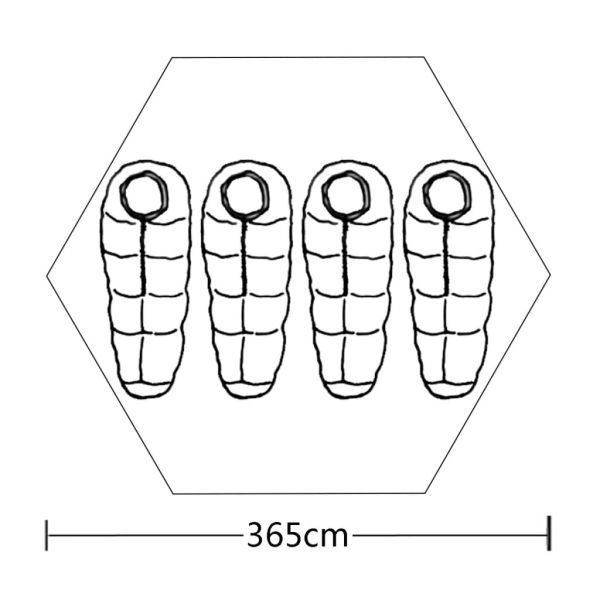 4-местна палатка, многоцветна
