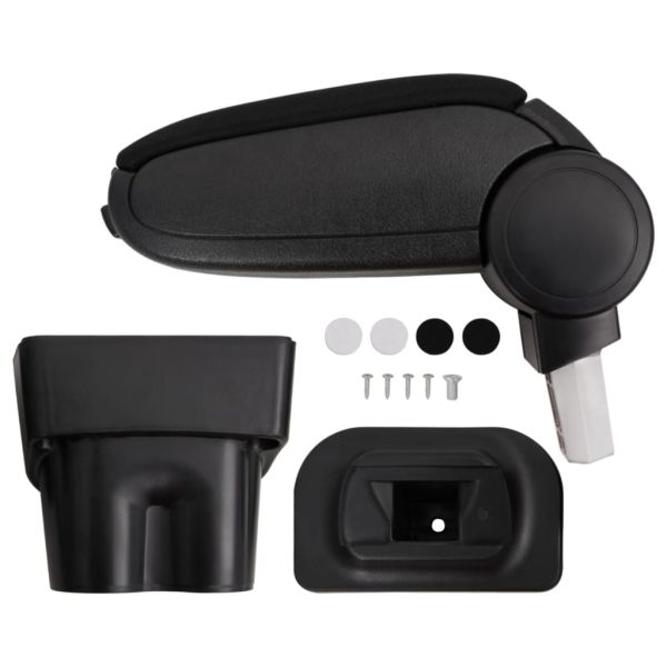 Подлакътник за кола черен 17x32x(35,5-52) см ABS