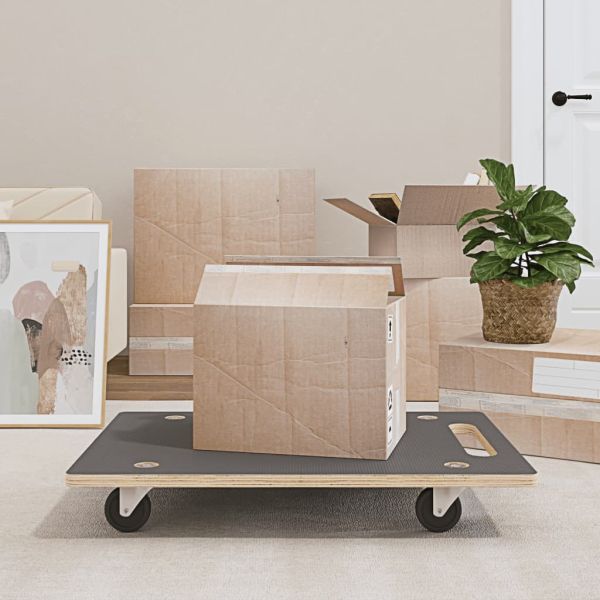 Транспортни колички 2 бр правоъгълни 80x55x11,5 см 250 кг