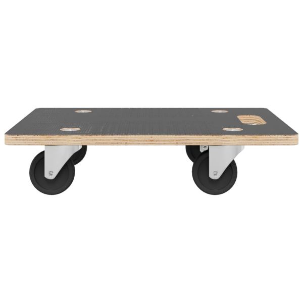 Транспортни колички 2 бр правоъгълни 80x55x11,5 см 250 кг