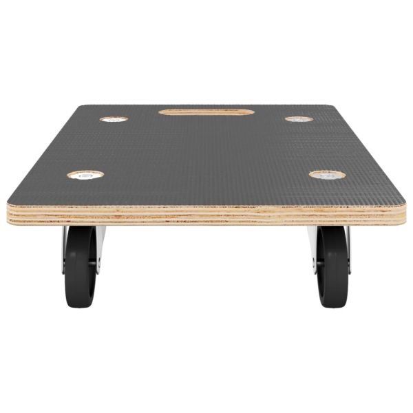 Транспортни колички 2 бр правоъгълни 80x55x11,5 см 250 кг