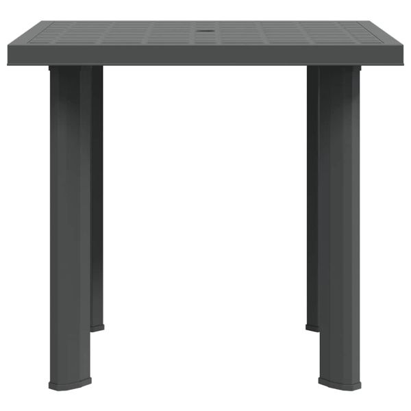 Градинска маса, антрацит, 80x75x72 см, пластмаса